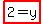 highlight%282=y%29