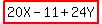 highlight%2820X+-+11+%2B+24Y%29