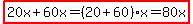 highlight%2820x%2B60x=%2820%2B60%29x=80x%29