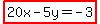 highlight%2820x-5y=-3%29