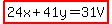 highlight%2824x%2B41y=31V%29