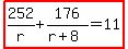 highlight%28252%2Fr%2B176%2F%28r%2B8%29=11%29