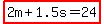 highlight%282m%2B1.5s=24%29