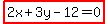highlight%282x%2B3y-12=0%29