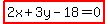 highlight%282x%2B3y-18=0%29