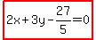 highlight%282x%2B3y-27%2F5=0%29