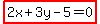 highlight%282x%2B3y-5=0%29