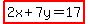 highlight%282x%2B7y=17%29