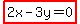highlight%282x-3y=0%29