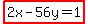 highlight%282x-56y=1%29