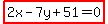 highlight%282x-7y%2B51=0%29
