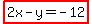 highlight%282x-y=-12%29
