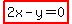 highlight%282x-y=0%29
