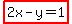 highlight%282x-y=1%29