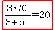 highlight%283%2A70%2F%283%2Bp%29=20%29