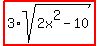 highlight%283%2Asqrt%282x%5E2-10%29%29