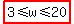highlight%283%3C=w%3C=20%29