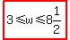 highlight%283%3C=w%3C=8%261%2F2%29
