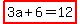 highlight%283a%2B6=12%29