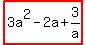 highlight%283a%5E2-2a%2B3%2Fa%29