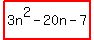 highlight%283n%5E2-20n-7%29