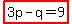 highlight%283p-q=9%29