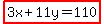 highlight%283x%2B11y=110%29