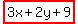 highlight%283x%2B2y%2B9%29