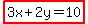 highlight%283x%2B2y=10%29