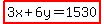 highlight%283x%2B6y=1530%29