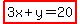 highlight%283x%2By=20%29