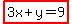 highlight%283x%2By=9%29