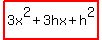 highlight%283x%5E2%2B3hx%2Bh%5E2%29