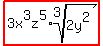 highlight%283x%5E3z%5E5%2Aroot%283%2C2y%5E2%29%29