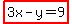 highlight%283x-y=9%29