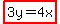 highlight%283y=4x%29