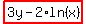 highlight%283y-2%2Aln%28x%29%29