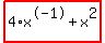 highlight%284%2Ax%5E-1%2Bx%5E2%29