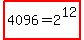 highlight%284096=2%5E12%29