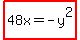 highlight%2848x=-y%5E2%29