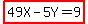 highlight%2849X-5Y=9%29