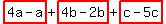 highlight%284a-a%29+%2B+highlight%284b-2b%29+%2B+highlight%28c-5c%29