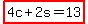 highlight%284c%2B2s=13%29