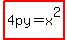 highlight%284py=x%5E2%29