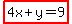 highlight%284x%2By=9%29