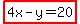 highlight%284x-y=20%29