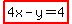 highlight%284x-y=4%29