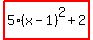 highlight%285%28x-1%29%5E2%2B2%29