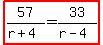 highlight%2857%2F%28r%2B4%29=33%2F%28r-4%29%29
