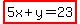 highlight%285x%2By=23%29